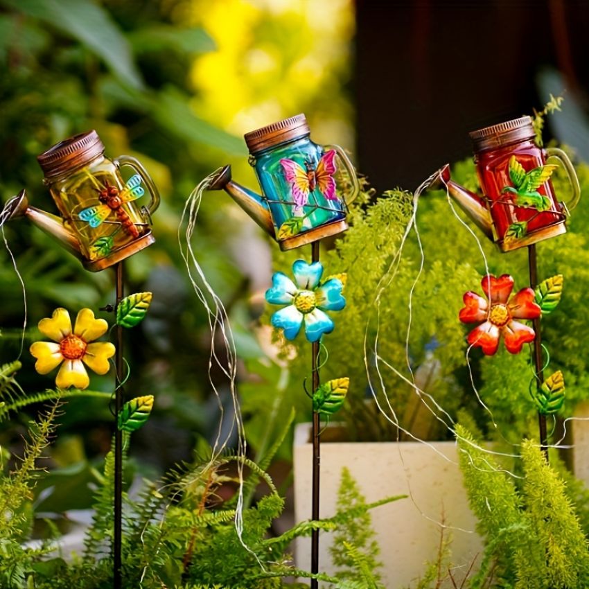 Solar-Powered Sprinkler Garden Shower Light
