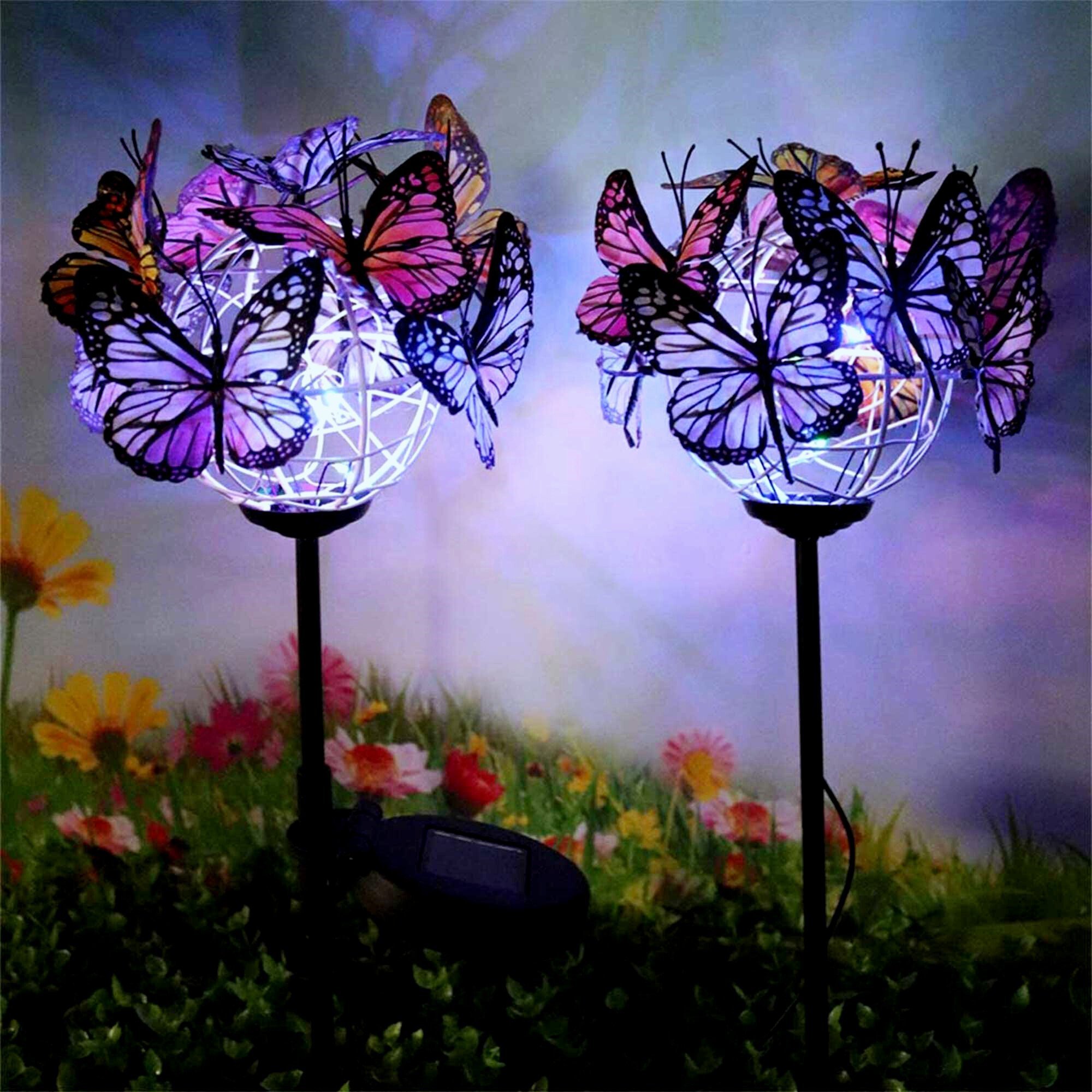  Solar Butterfly Stake Lights 🦋