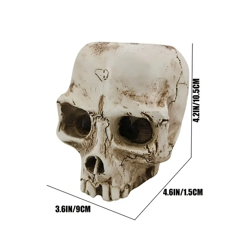 1pc skull planter pots for indoor plants skull plant pot head yard art outdoor and garden decor outside spring skull flower pot for home decorations birthday gag gifts details 0