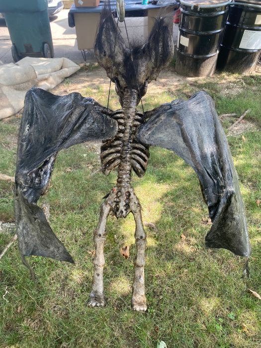 BAT skeleton Giant black skeleton Bat huge