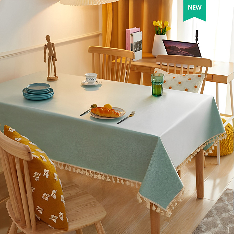 HomeArtique Tablecloths Table Flag with Tassel And Moose Pattern