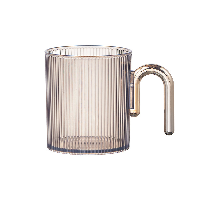 HomeArtique Mouthwash Cup Grey Electroplated Handle Mouthwash Cup