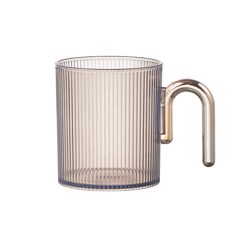 HomeArtique Mouthwash Cup Grey Electroplated Handle Mouthwash Cup