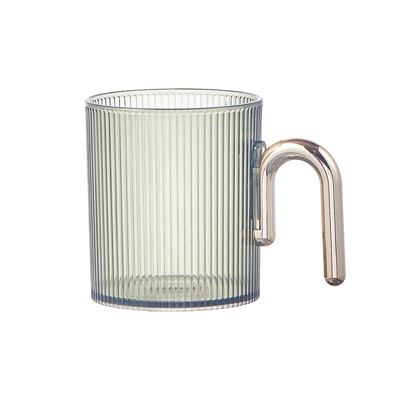 HomeArtique Mouthwash Cup Green Electroplated Handle Mouthwash Cup