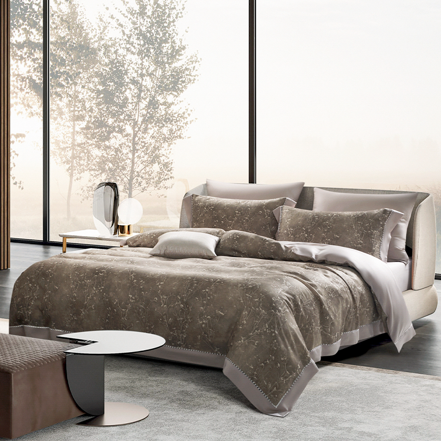 100 Tencel Grey Barnwood Style Print Bedding Sets