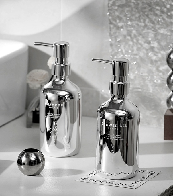 Ins Light Luxury Style Pressed Lotion Bathroom Dispenser Bottle