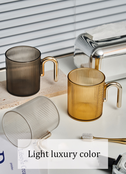 HomeArtique Mouthwash Cup Electroplated Handle Mouthwash Cup