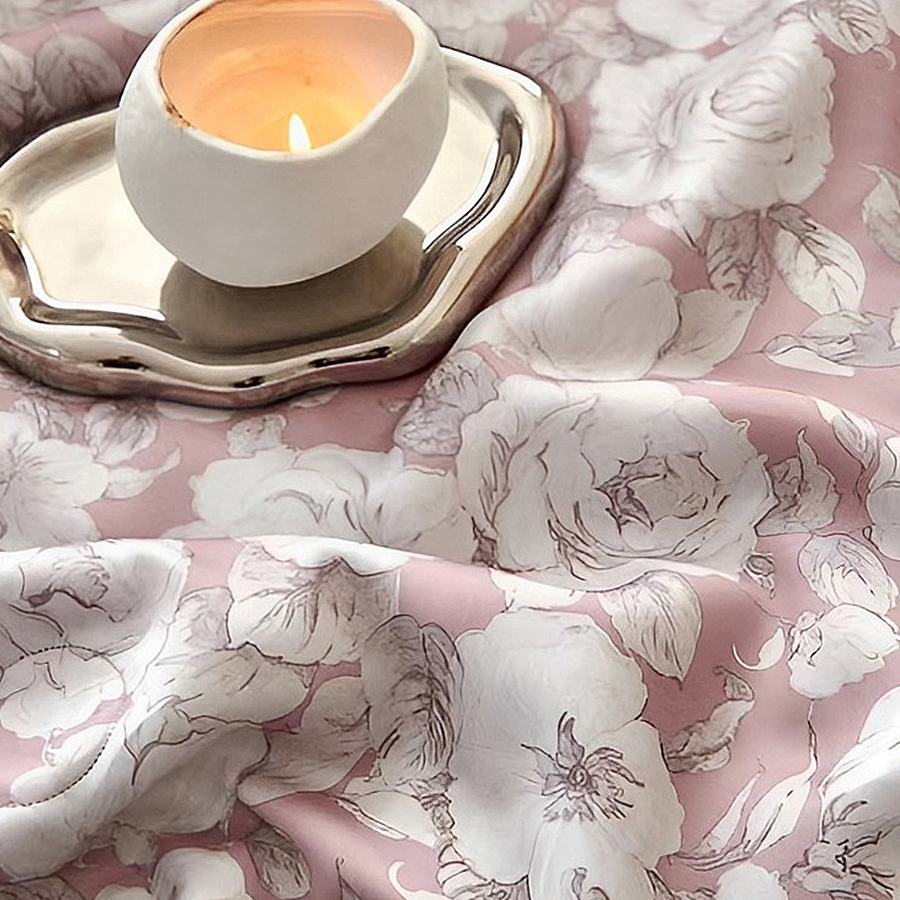 HomeArtique Summer Quilt Purple Flower Print Tencel Silk Quilt