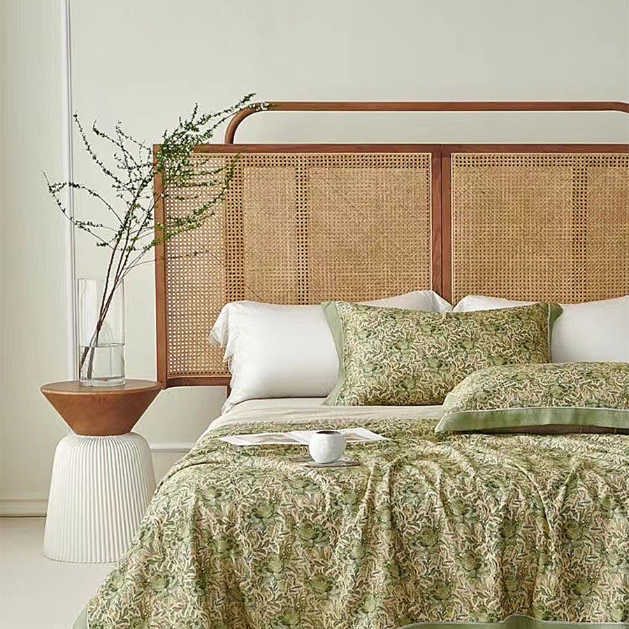 HomeArtique Double Size Bedding Sets Green Tencel Silk Quilt