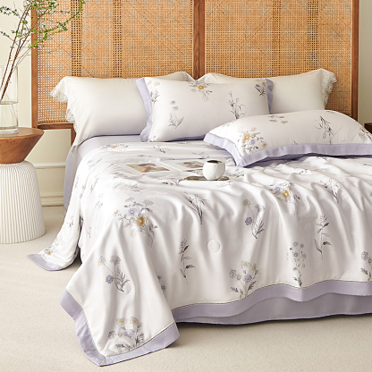 HomeArtique Summer Quilt Beige Color Silk Quilt