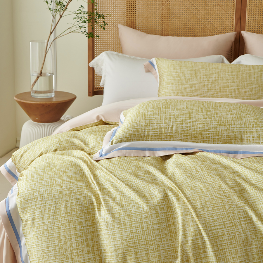HomeArtique Bedding Sets Tencel Cotton Riti Pine Green