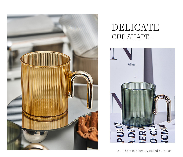 HomeArtique Mouthwash Cup Electroplated Handle Mouthwash Cup