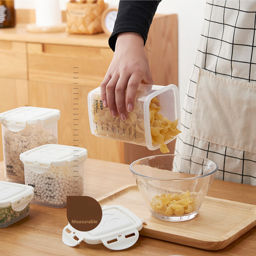 HomeArtique Kitchen Storage Sealed Cans with Scales