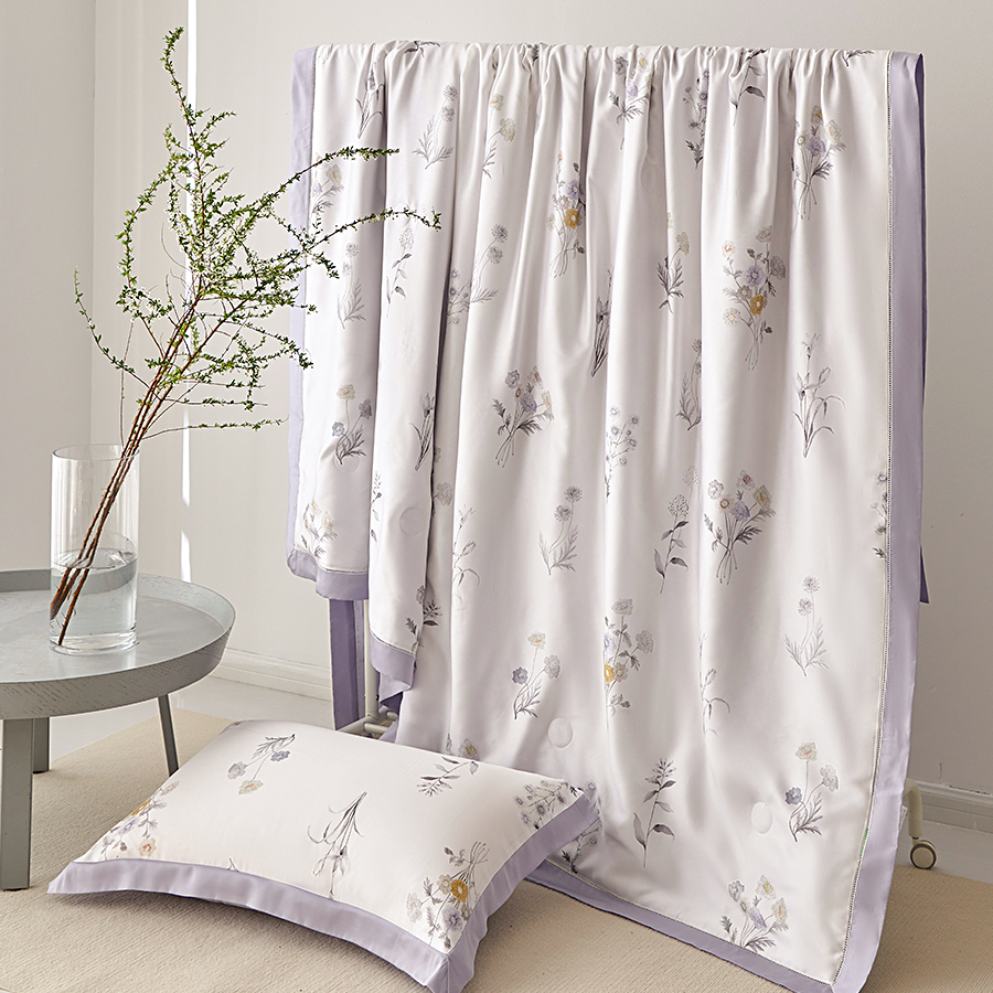 HomeArtique Summer Quilt Beige Color Silk Quilt