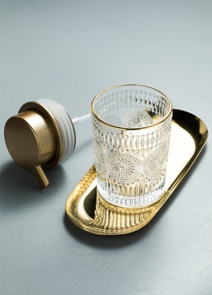 HomeArtique Bathroom Storage Glass Dispensing Bottles