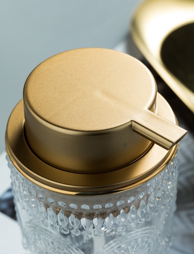 HomeArtique Bathroom Storage Glass Dispensing Bottles