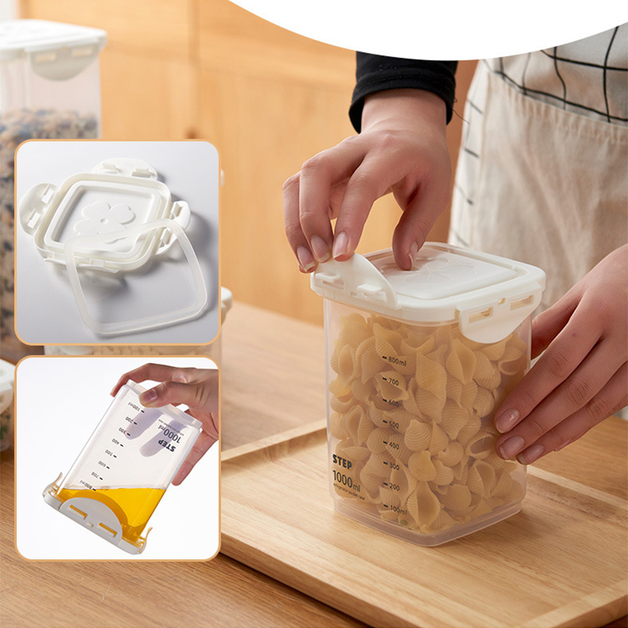 HomeArtique Kitchen Storage Sealed Cans with Scales