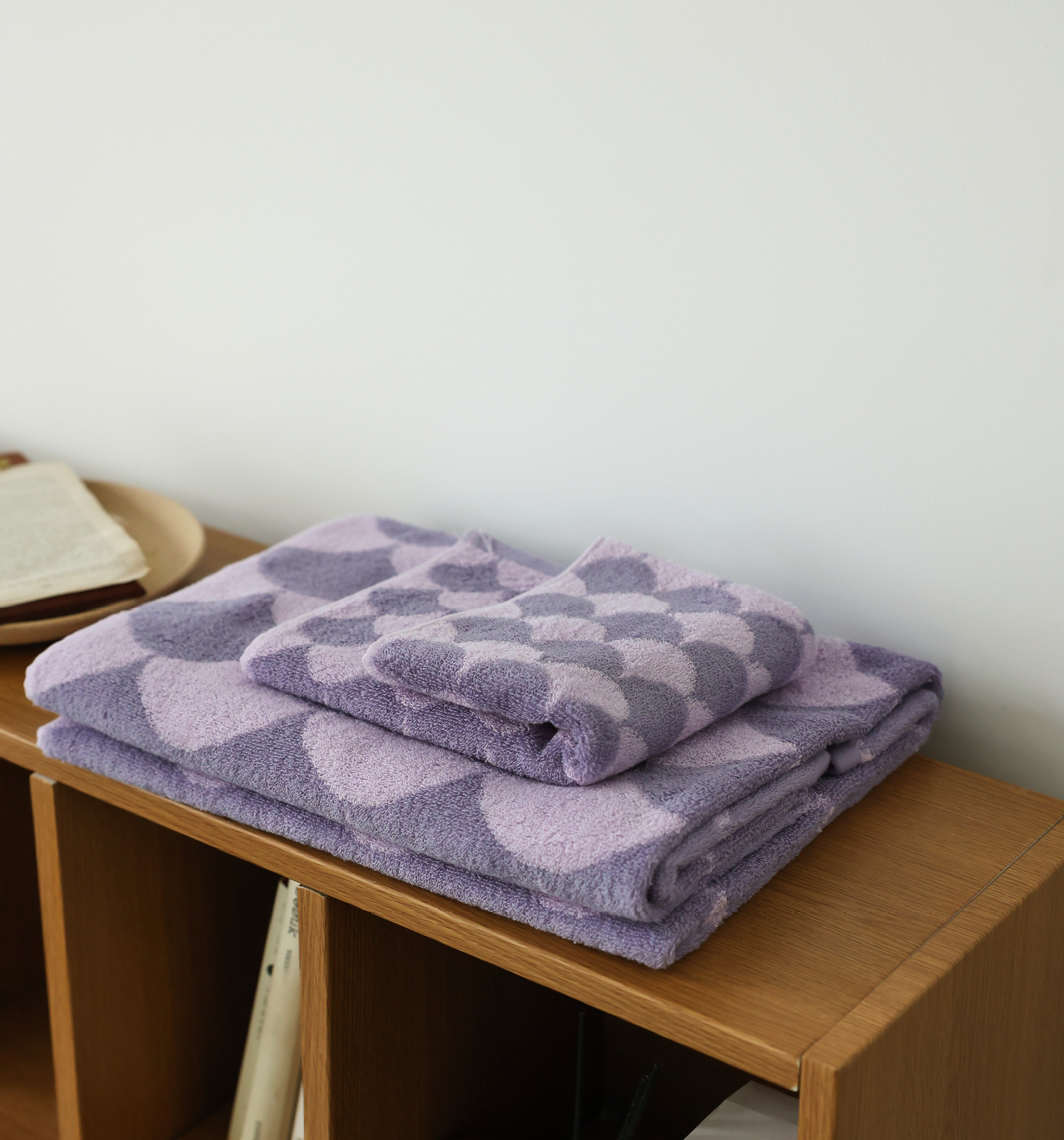 HomeArtique Towel Purple Fish Scale Pattern Bath Towels