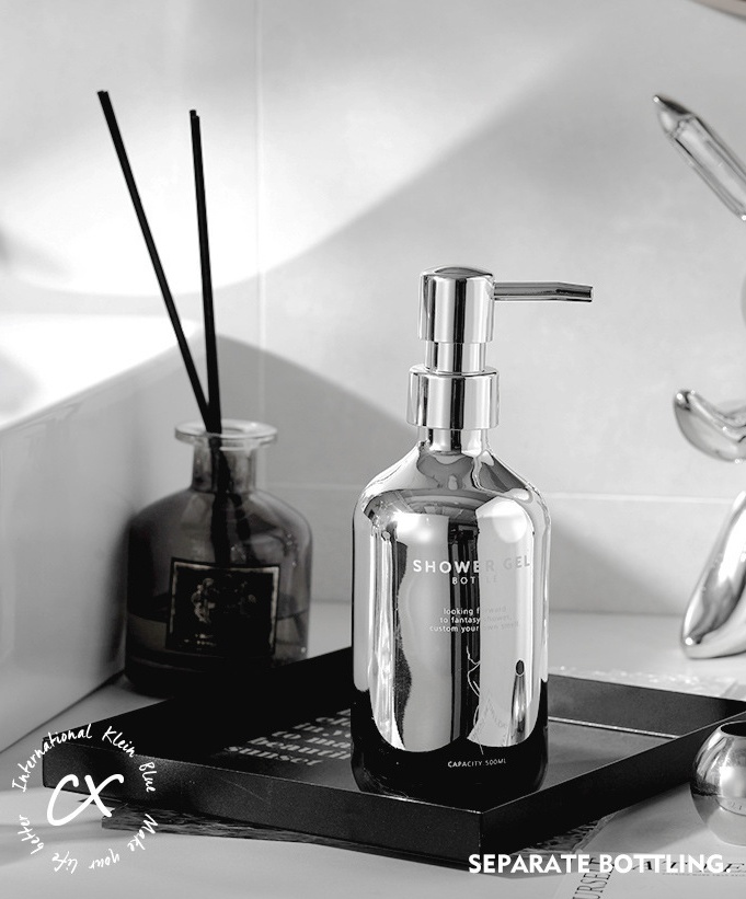 Ins Light Luxury Style Pressed Lotion Bathroom Dispenser Bottle