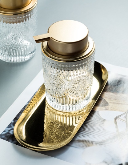 HomeArtique Bathroom Storage Glass Dispensing Bottles