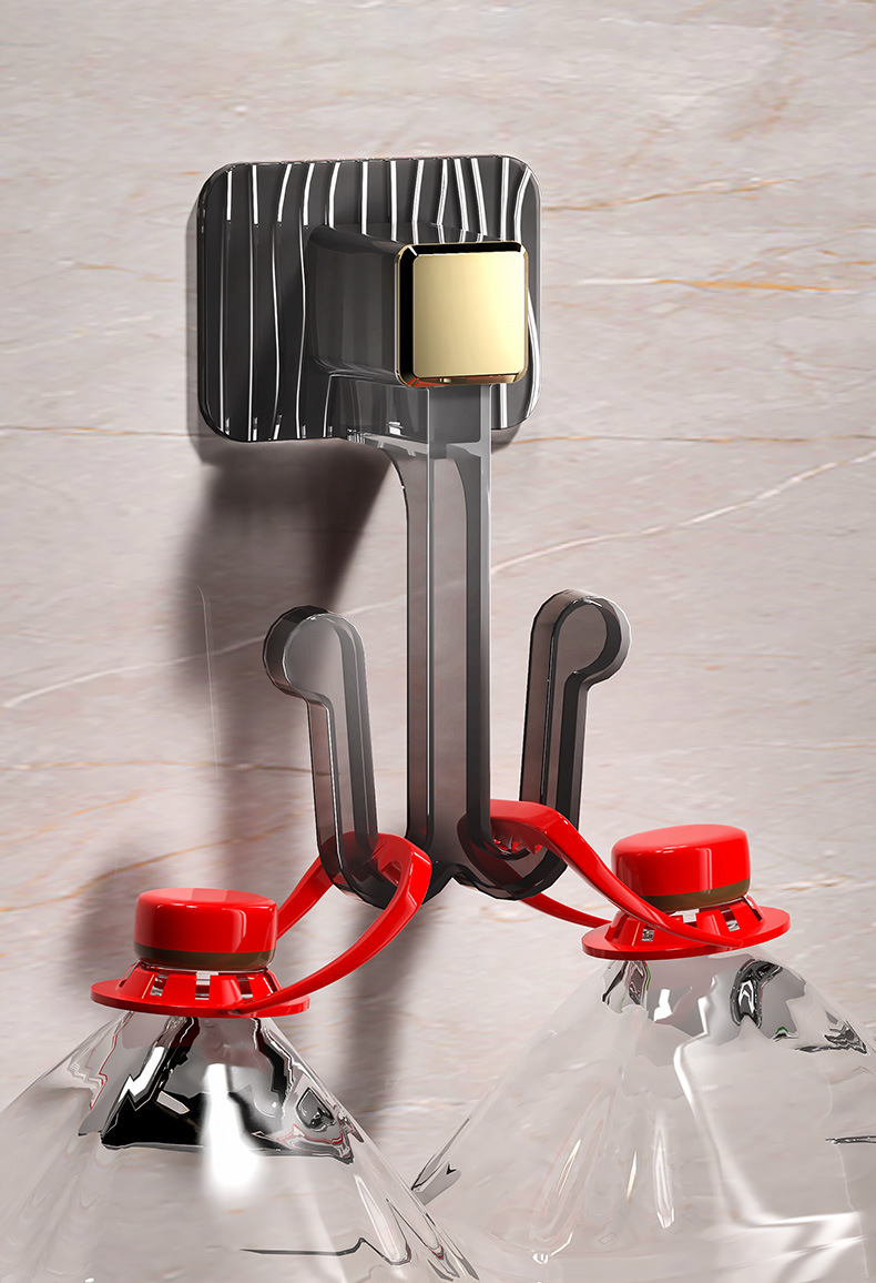 HomeArtique Bathroom Storage Grey Bathroom hooks without holes
