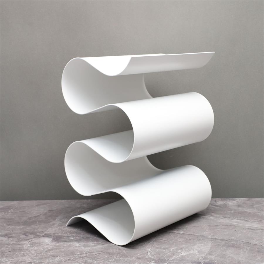 HomeArtique Wine Rack White Metal S-shaped