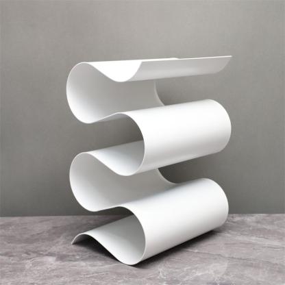 HomeArtique Wine Rack White Metal S-shaped