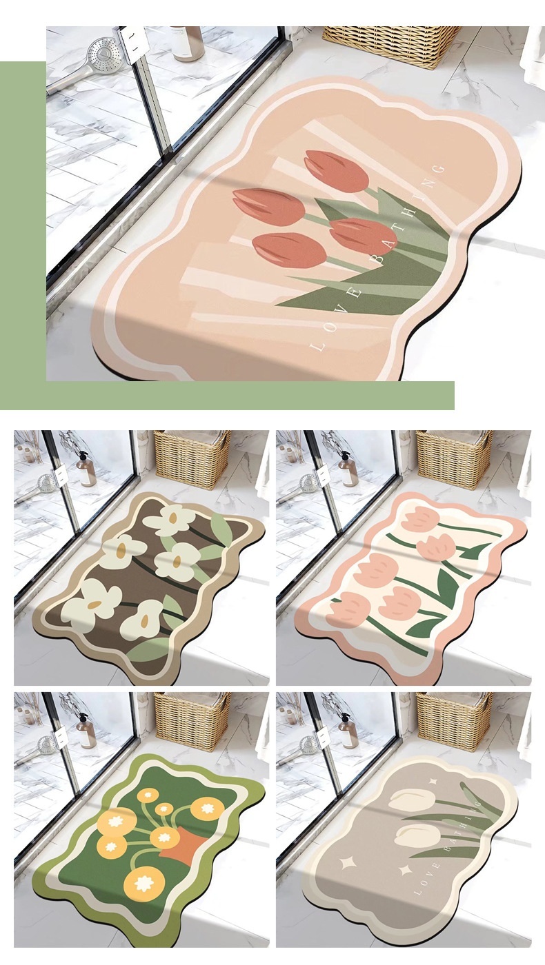 HomeArtique Bath Mats Diatomaceous Earth Absorbent Door Mat