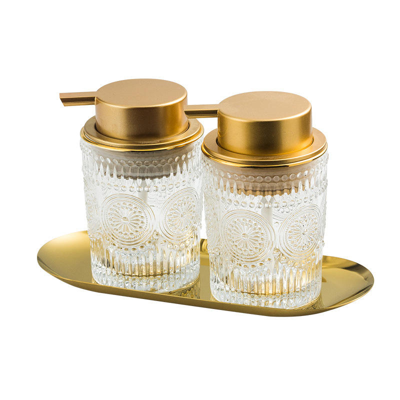 HomeArtique Bathroom Storage Glass Dispensing Bottles