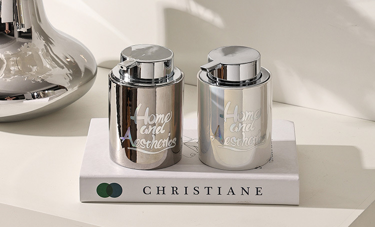 HomeArtique Bathroom Storage Silver Pressurized Dispensing Bottles