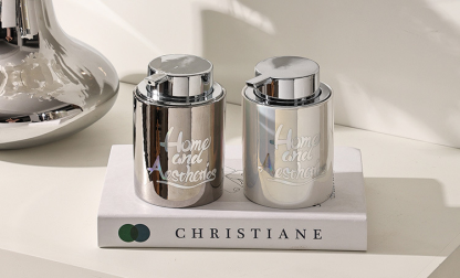 HomeArtique Bathroom Storage Silver Pressurized Dispensing Bottles