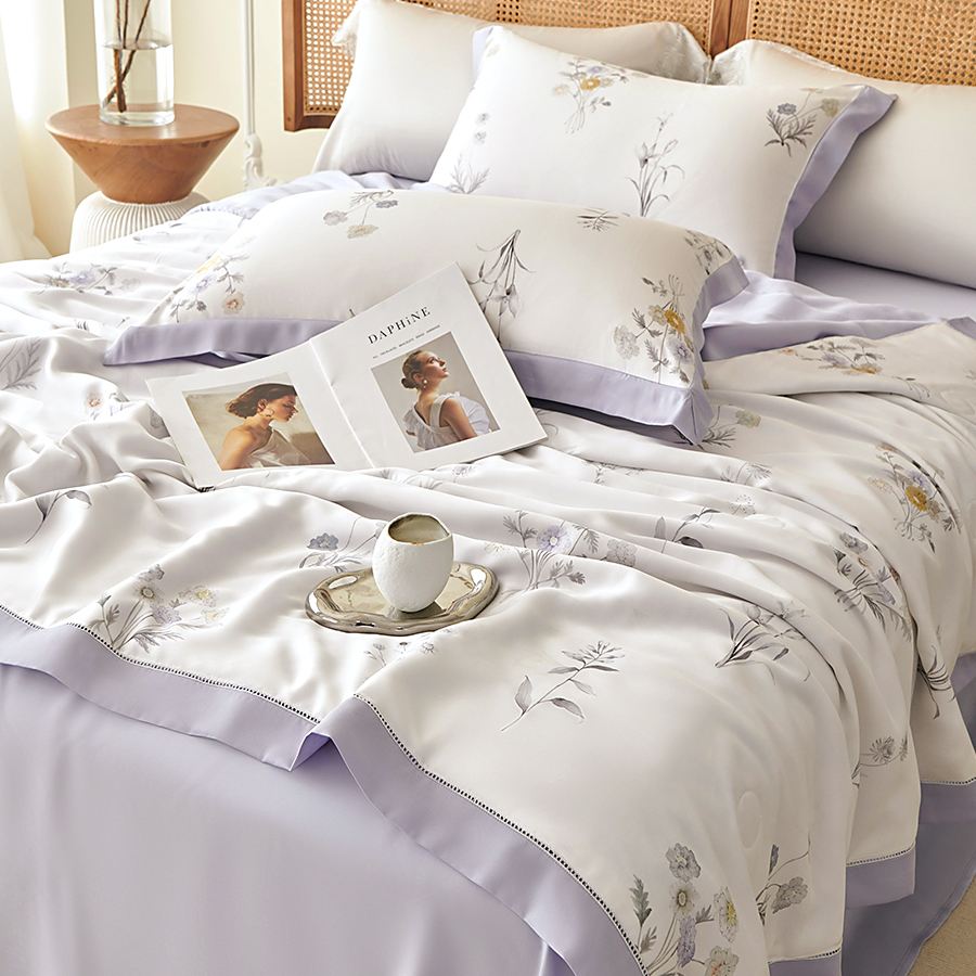 HomeArtique Summer Quilt Beige Color Silk Quilt