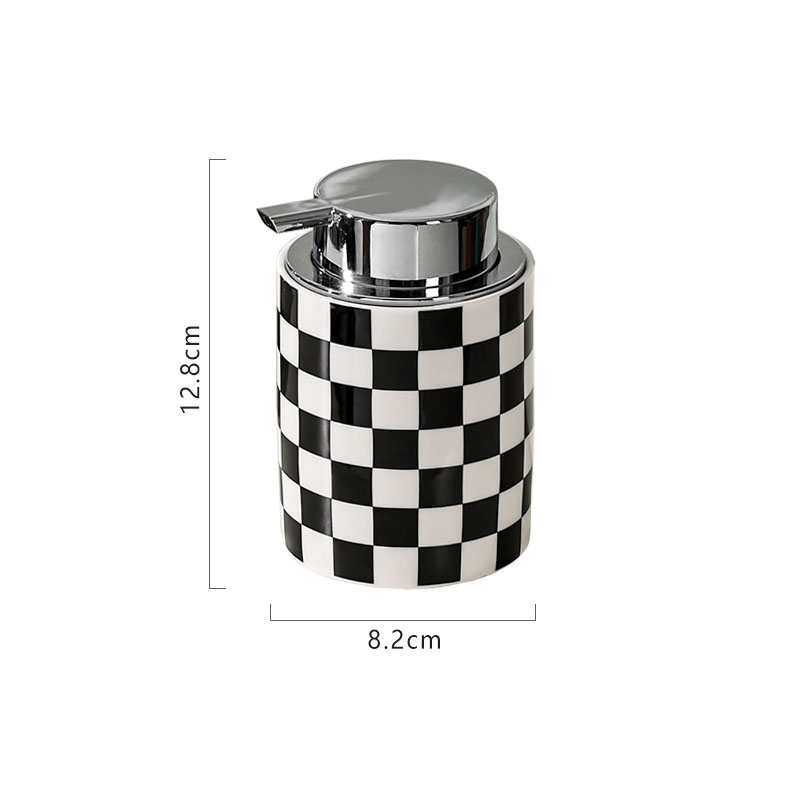 HomeArtique Bathroom Storage Checkerboard Grid Pressurized Dispensing Bottles