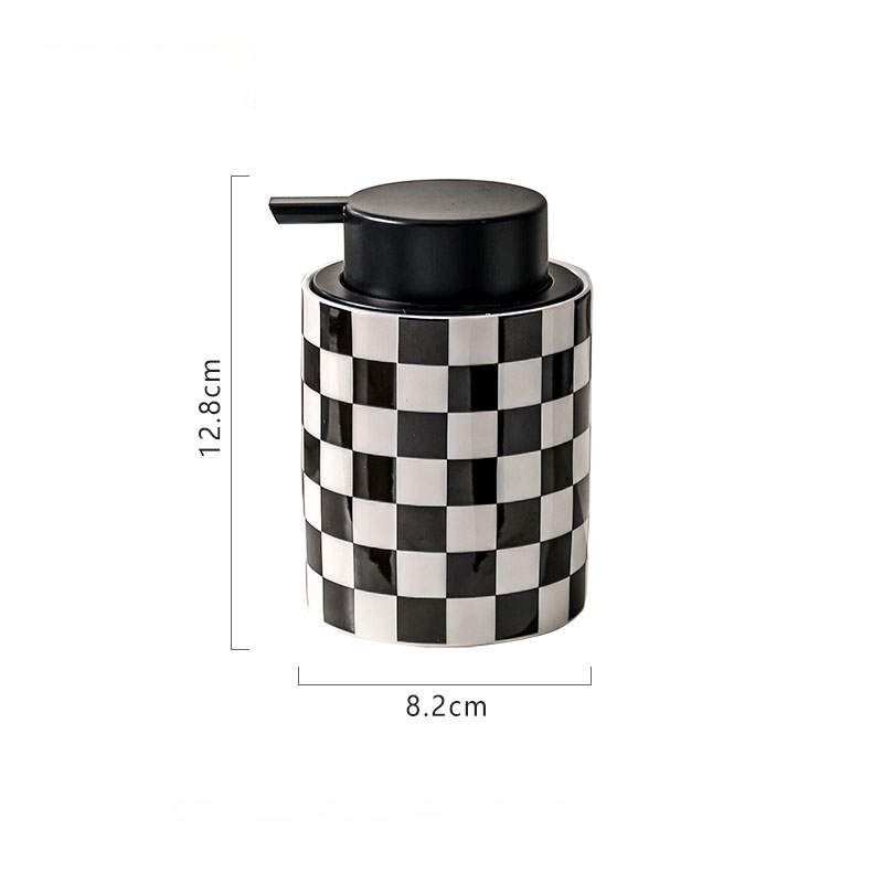 HomeArtique Bathroom Storage Checkerboard Grid Pressurized Dispensing Bottles