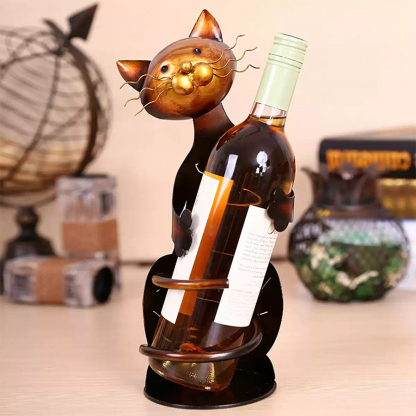 HomeArtique Wine Rank Cat Hug Ornament