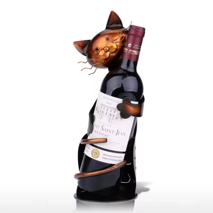 HomeArtique Wine Rank Cat Hug Ornament