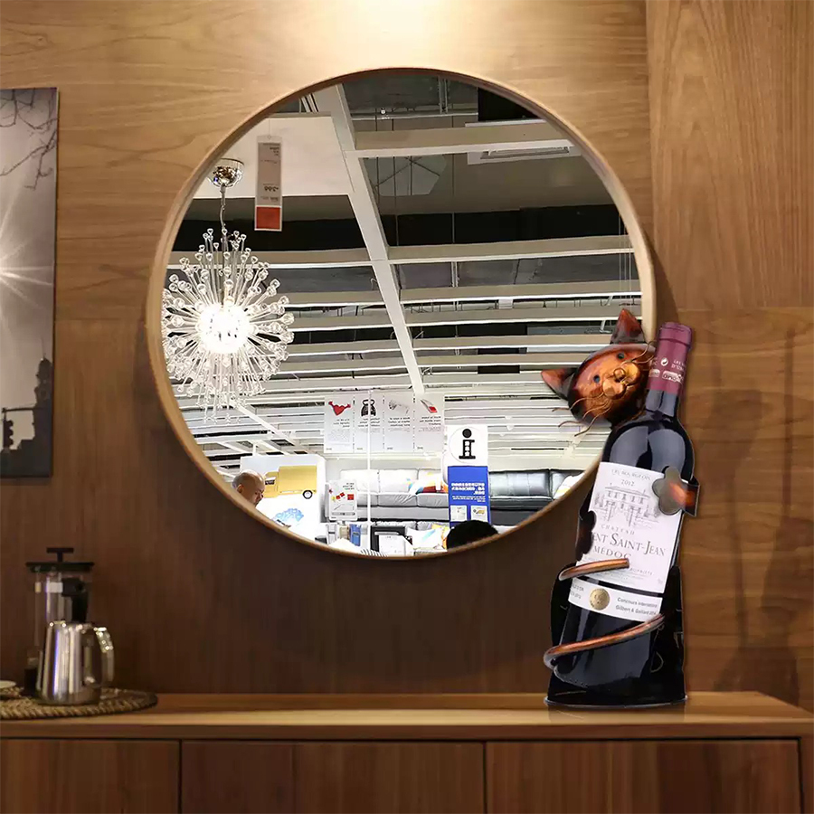 HomeArtique Wine Rank Cat Hug Ornament