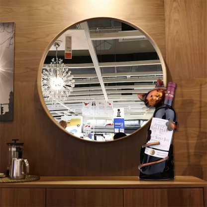 HomeArtique Wine Rank Cat Hug Ornament