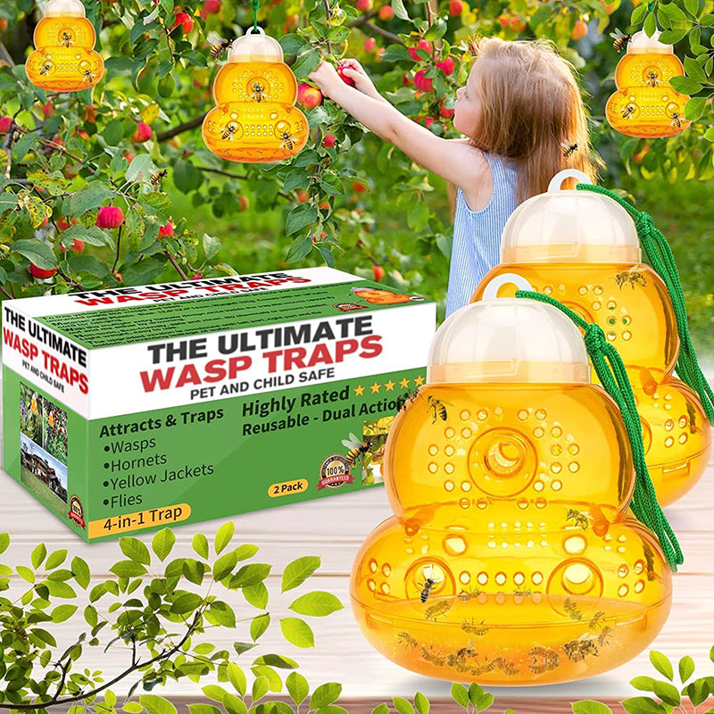 Wasp trap outdoor hanging deterrent insecticide