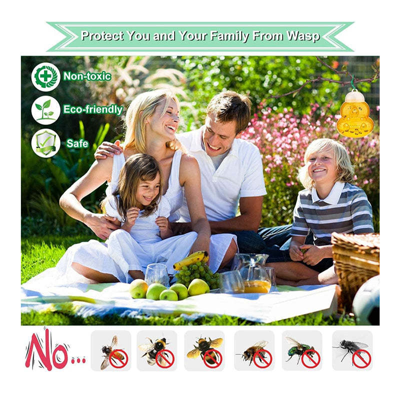 Wasp trap outdoor hanging deterrent insecticide