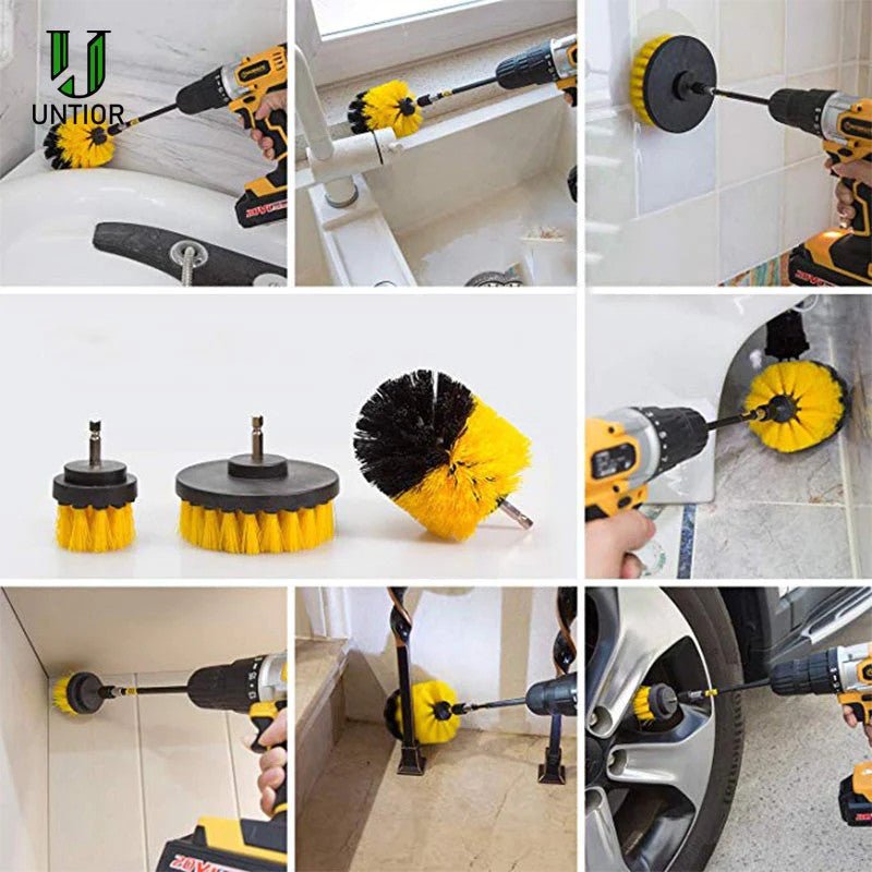 3-Piece Drill Brush Attachment Set