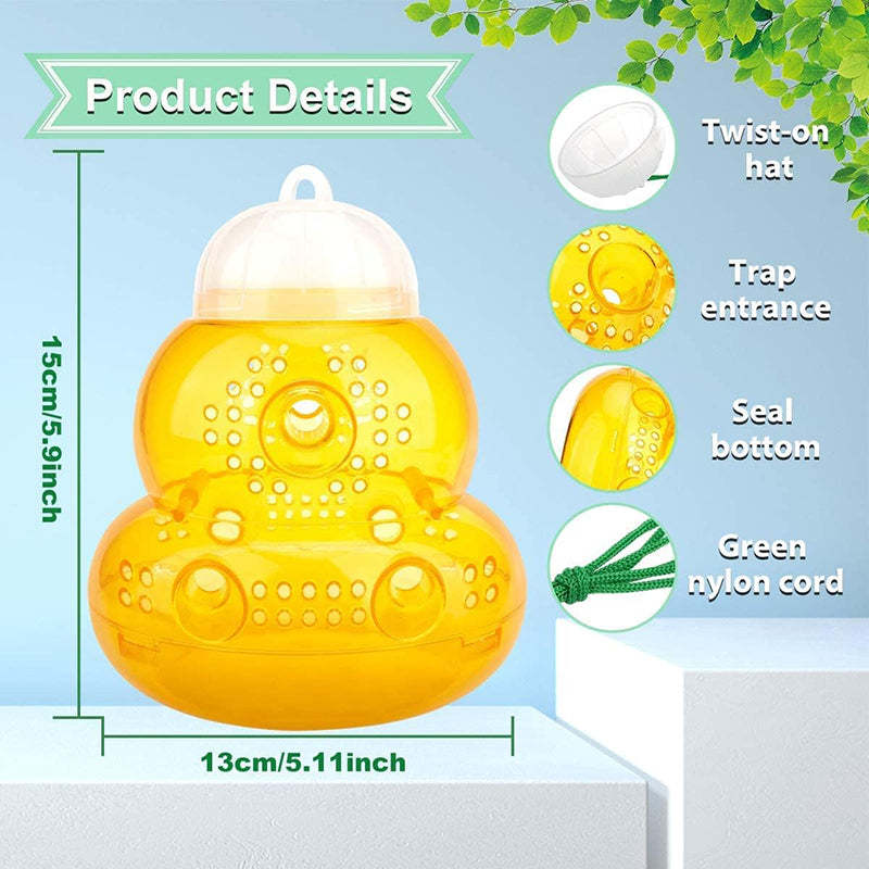 Wasp trap outdoor hanging deterrent insecticide