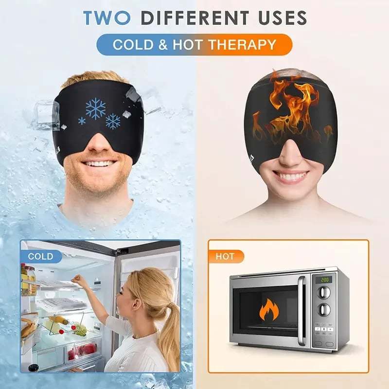 Headache Relief Ice Mask with Hot/Cold Gel ❤