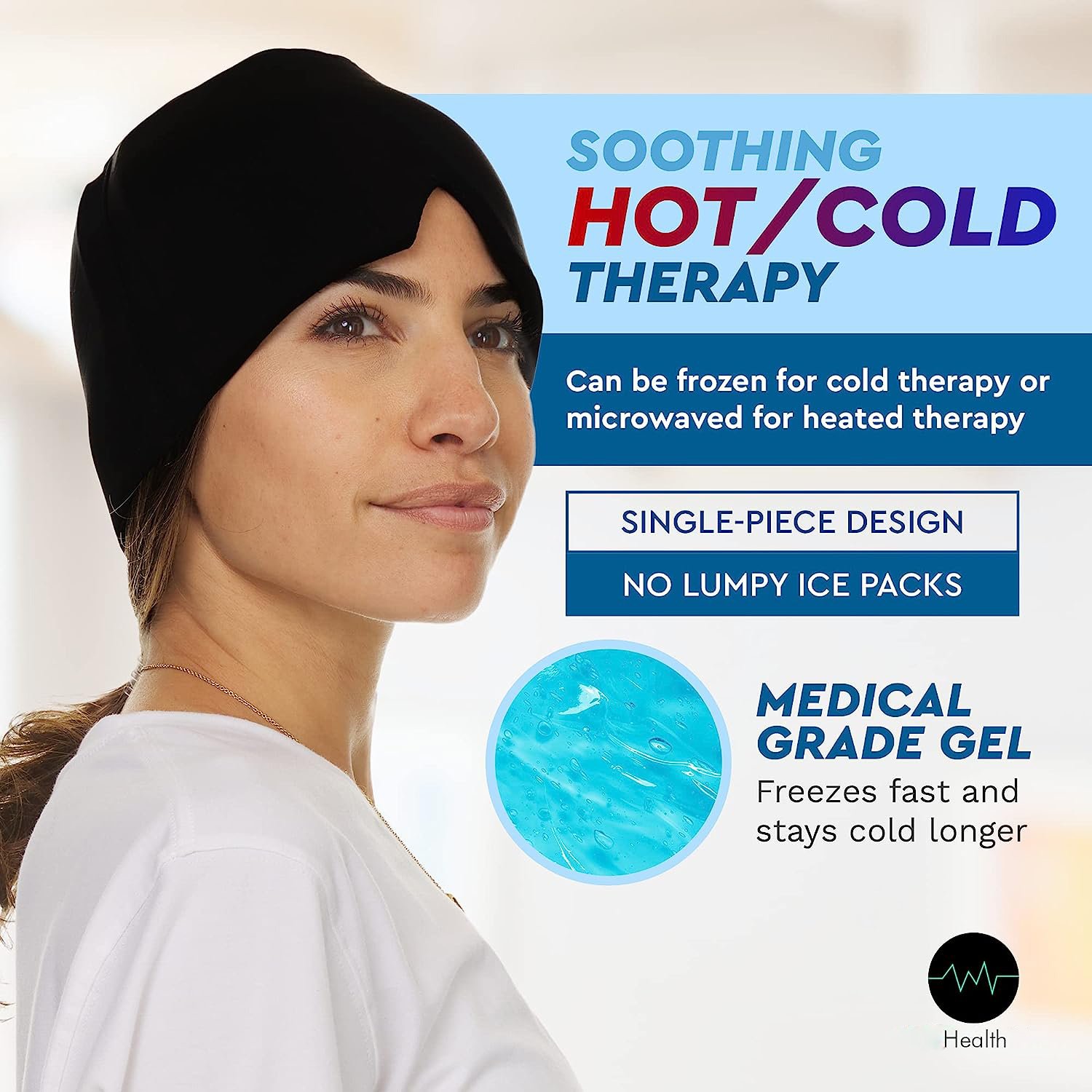 Headache Relief Ice Mask with Hot/Cold Gel ❤