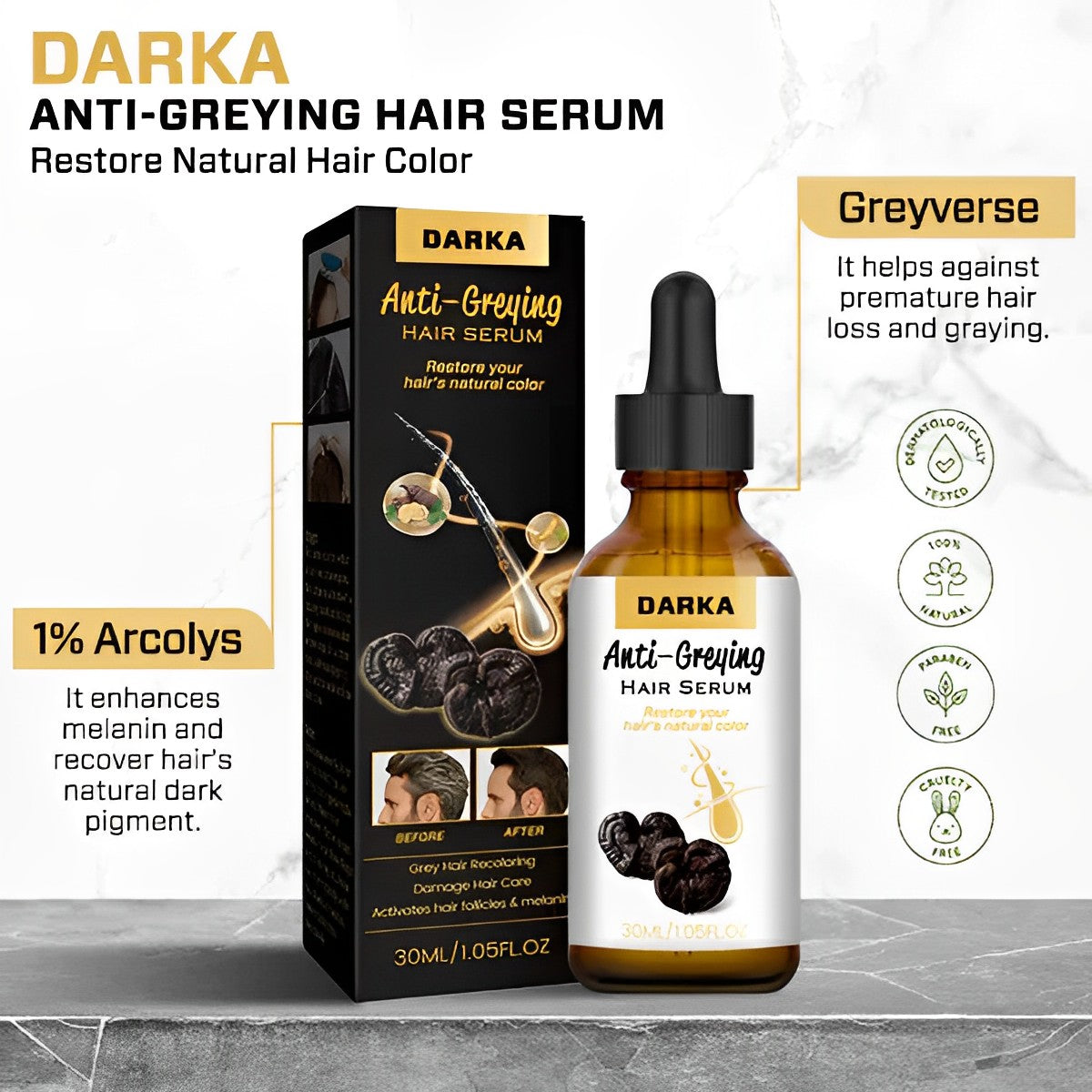 Anti-Greying Hair Serum