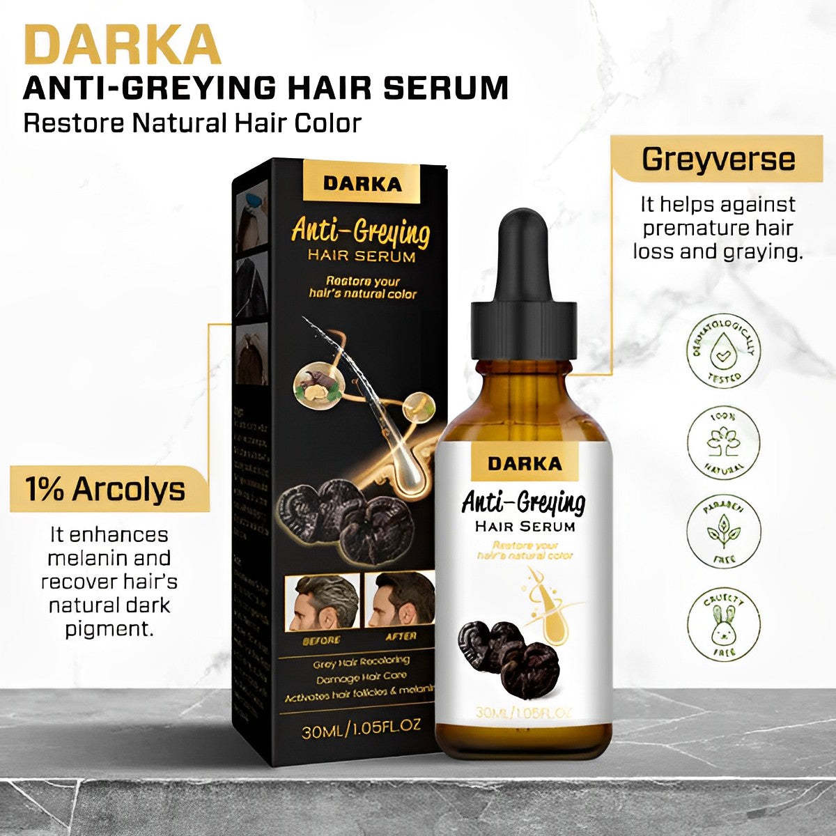 Anti-Greying Hair Serum