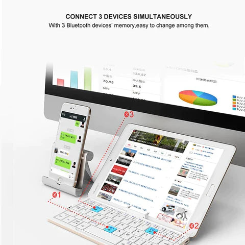 SOFT TOUCH Wireless Folding Keyboard With Bluetooth