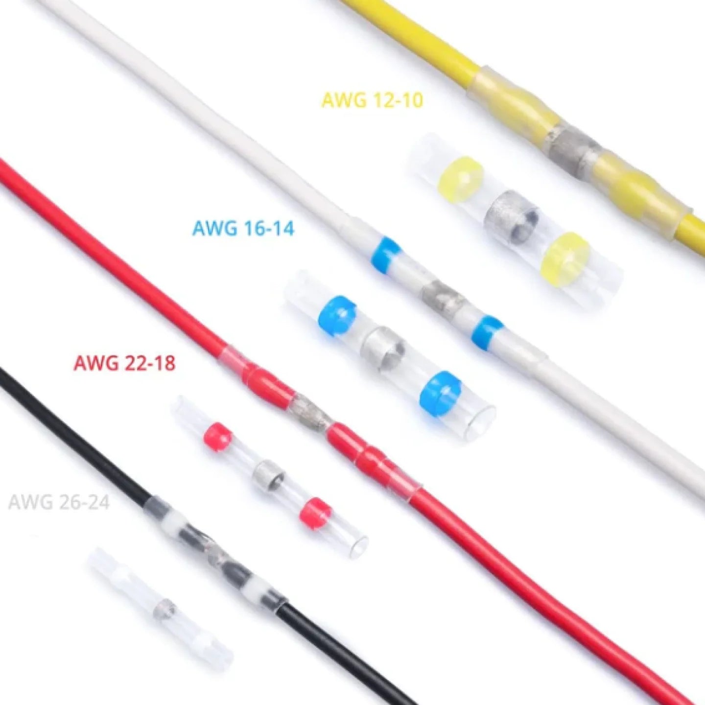 Waterproof solder wire connector set