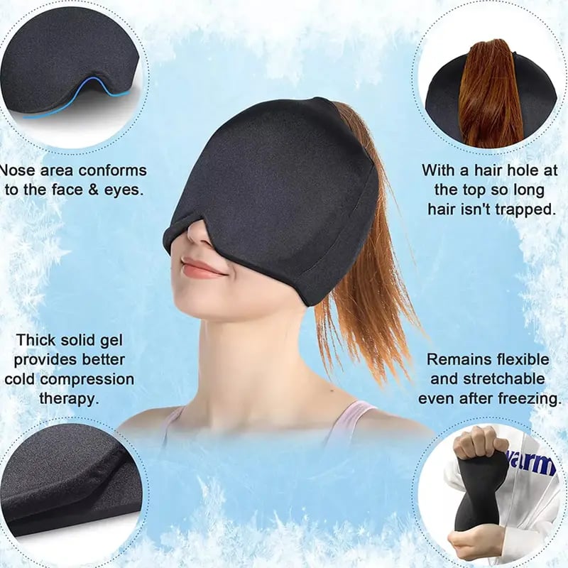 Headache Relief Ice Mask with Hot/Cold Gel ❤