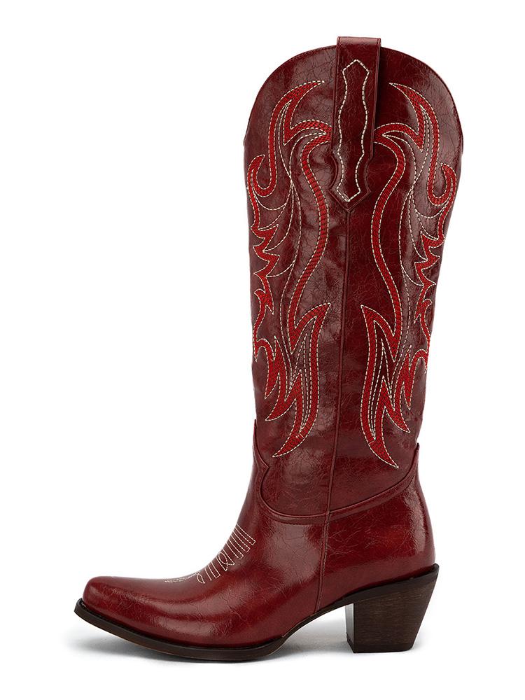 Mid-calf Cowgirl Boots – Catcia